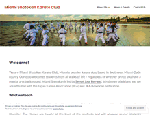 Tablet Screenshot of miamishotokan.com